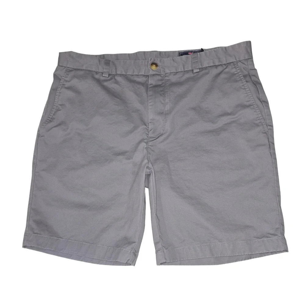 Vineyard Vines Mens Breaker Stretch Chino Shorts Grey 36
